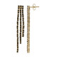 Boucles d'oreilles en argent et Spinelle noir