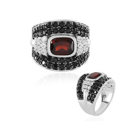 Bague en argent et Grenat du Mozambique