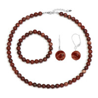 Parure en argent et Jaspe sanguin