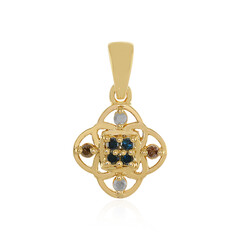 Pendentif en argent et Diamant bleu I3