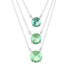 Collier en argent et Fluorite verte