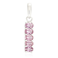 Pendentif en argent et Saphir pourpre de Ceylan non chauffé