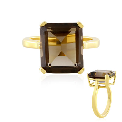 Bague en argent et Quartz fumé
