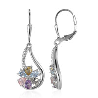 Boucles d'oreilles en argent et Améthyste de Bolivie