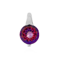 Pendentif en argent et Topaze mystique pourpre