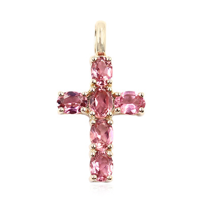Pendentif en or et Tourmaline rose