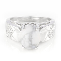 Bague en argent et Howlite