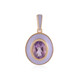 Pendentif en argent et Améthyste Rose de France (Adela Silber)