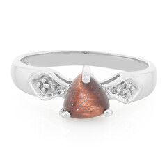 Bague en argent et Œil-de-tigre rouge