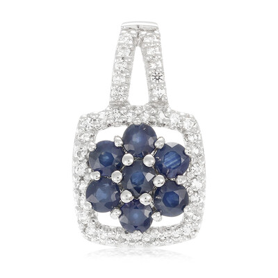 Pendentif en argent et Saphir bleu