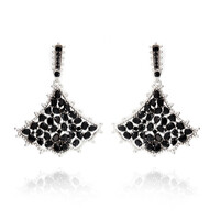 Boucles d'oreilles en argent et Spinelle noir (Dallas Prince Designs)