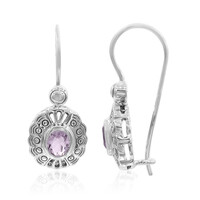 Boucles d'oreilles en argent et Améthyste