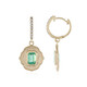 Boucles d'oreilles en or et Emeraude de Russie
