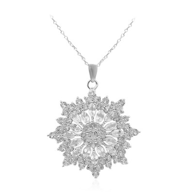Collier en argent et Topaze blanche