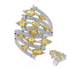 Bague en argent et Citrine