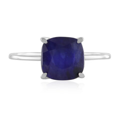Bague en or et Saphir bleu de Madagascar