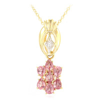 Collier en or et Saphir Padparadscha non chauffé (AMAYANI)