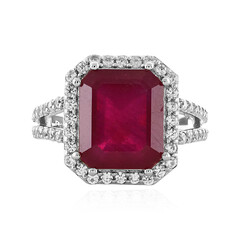 Bague en argent et Rubis de Madagascar