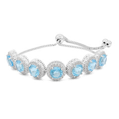 Bracelet en argent et Topaze bleu Suisse