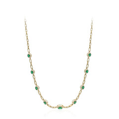 Collier en or et Emeraude de Zambie AAA (CIRARI)