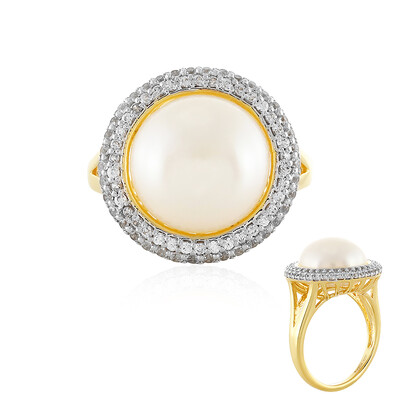 Bague en argent et Perle de culture d'eau douce