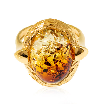 Bague en argent et Ambre baltique (dagen)