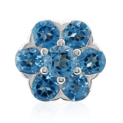 Charm en argent et Topaze bleu Suisse (Annette)