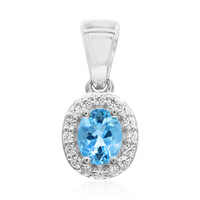 Pendentif en argent et Aigue-Marine Santa Maria