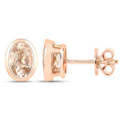 Boucles d'oreilles en or et Morganite