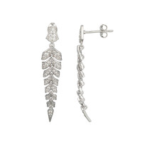 Boucles d'oreilles en argent et Zircon (Adela Silber)