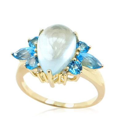 Bague en or et Aigue-marine