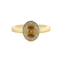 Bague en argent et Zircon champagne