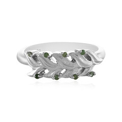 Bague en argent et Diamant vert
