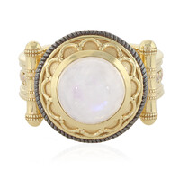 Bague en argent et Pierre de Lune arc-en-ciel (Memories by Vincent)