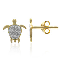 Boucles d'oreilles en argent et Diamant I3 (I)