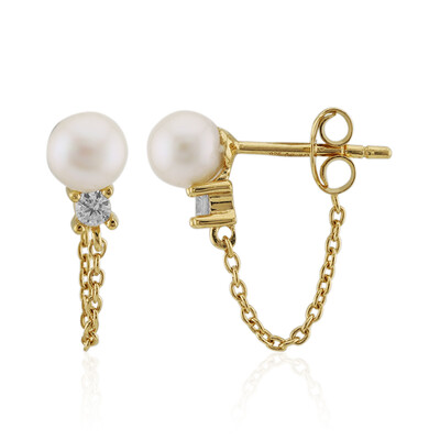Boucles d'oreilles en argent et Perle de culture d'eau douce