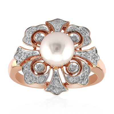 Bague en or et Perle d'Akoya (TPC)