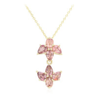 Collier en or et Saphir Padparadscha non chauffé