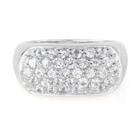 Bague en argent et Saphir blanc