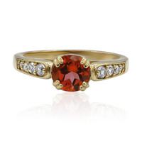 Bague en argent et Topaze mandarine