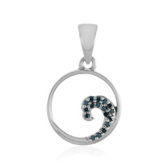 Pendentif en argent et Diamant bleu I3