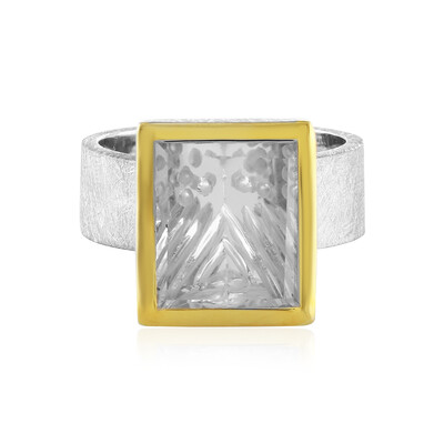 Bague en argent et Quartz blanc
