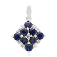 Pendentif en argent et Saphir bleu