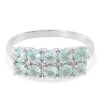 Bague en argent et Apatite bleue