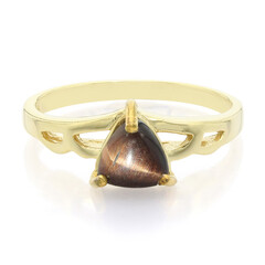 Bague en argent et Œil-de-tigre rouge