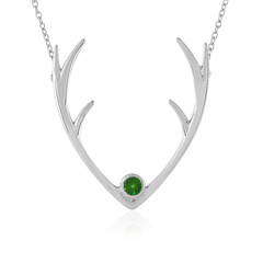 Collier en argent et Diopside de Russie