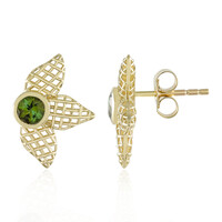 Boucles d'oreilles en or et Tourmaline verte du Brésil (Ornaments by de Melo)
