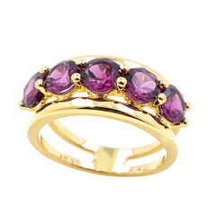 Bague en or et Grenat magenta (de Melo)