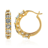 Boucles d'oreilles en argent et Topaze bleu ciel