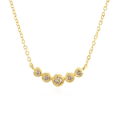 Collier en argent et Diamant champagne I3